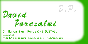 david porcsalmi business card